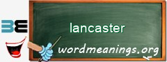 WordMeaning blackboard for lancaster